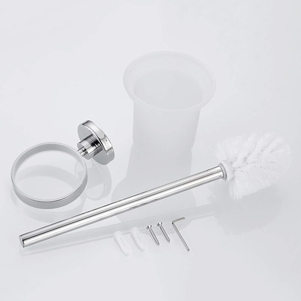 LUDSUY Wall Mounted Glass Toilet Brush Holder 1