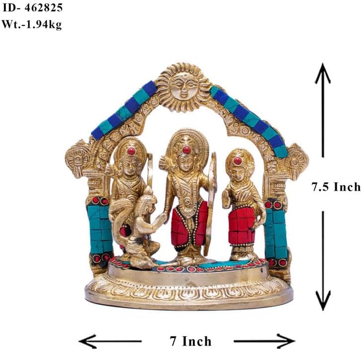 Statuestudio Antique Brass Ram Darbar Statue - 75 Inch