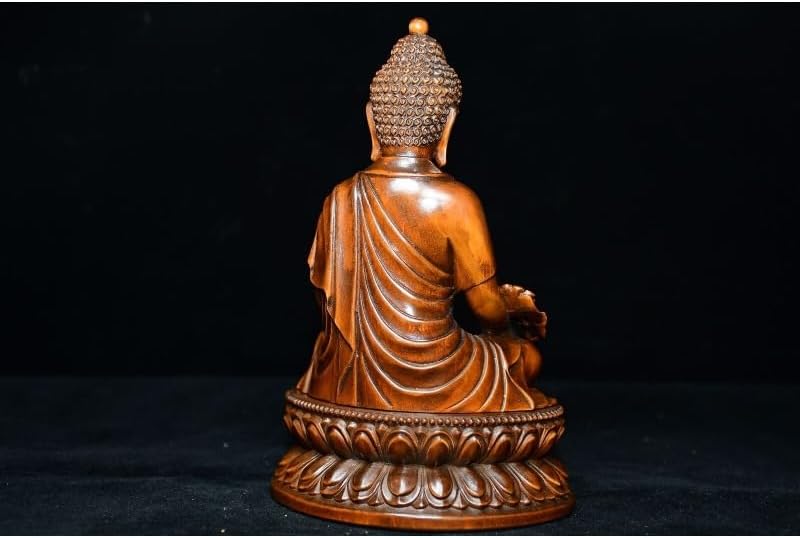 Handcrafted Boxwood Medicine Buddha Statue
