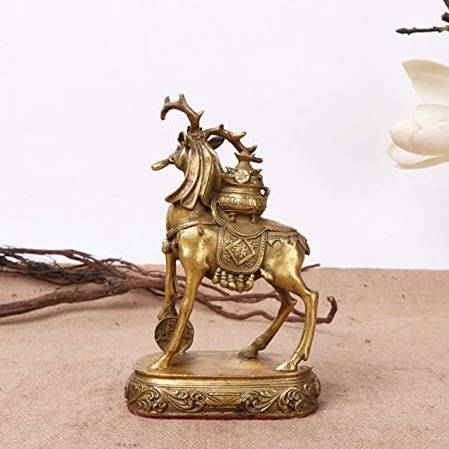 Usoway Mini Bronze Deer Collectible Figurine