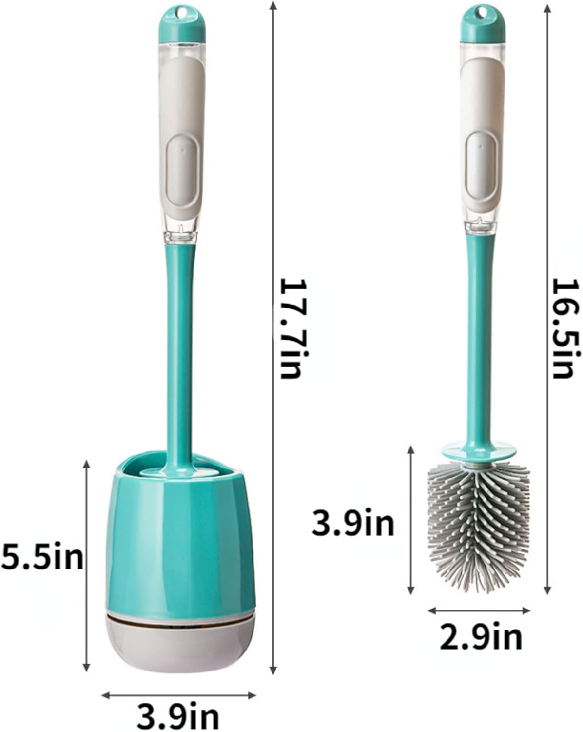LUOWUYOU Toilet Brush and Plunger Set with Liquid Storage