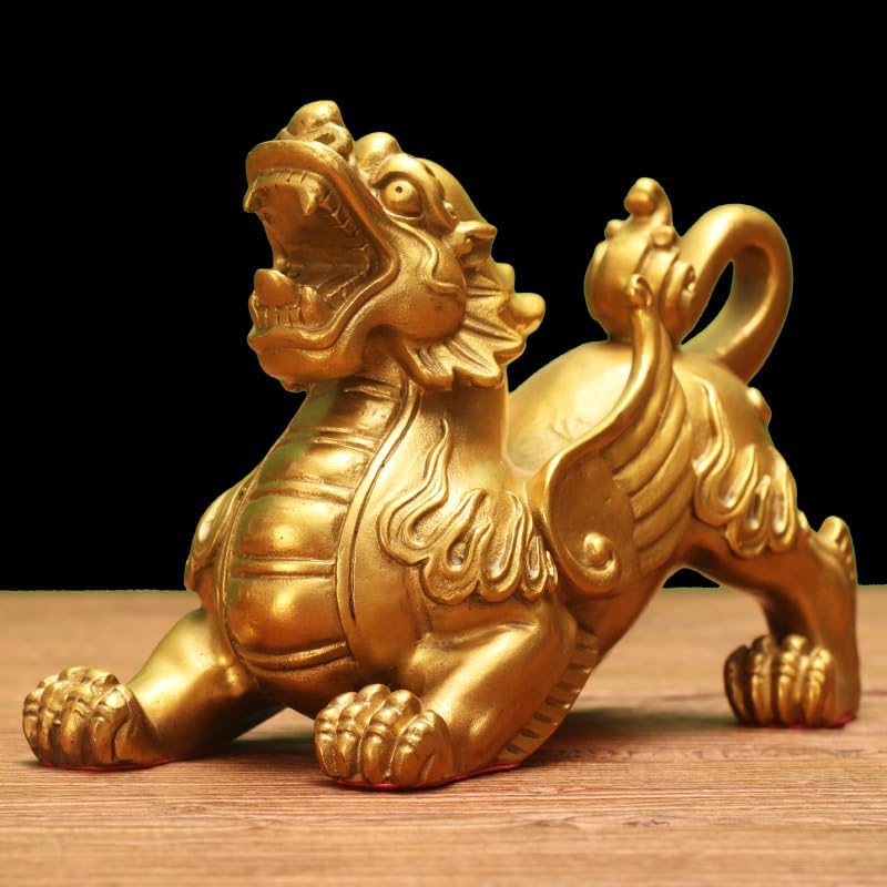 Usoway Brass Iron Tiger Statue Collectible Figurine