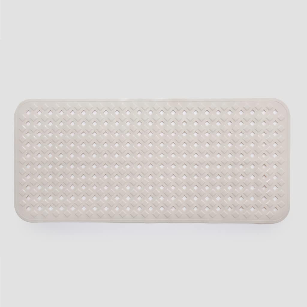 Cladore Extra Large Non-Slip Bath Mat 35L x 16W Inch Beige
