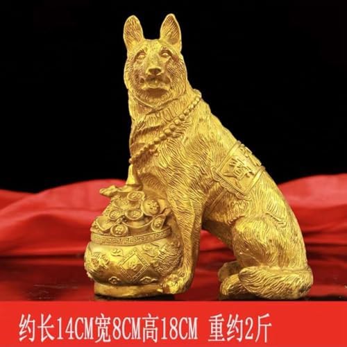 Ecqizer Feng Shui Lucky Dog Figurine Home Office Decoration