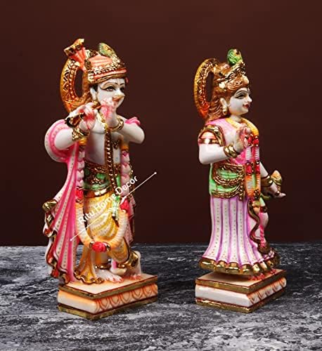 Radha Krishna Statue 10 Inch Marble Figurine