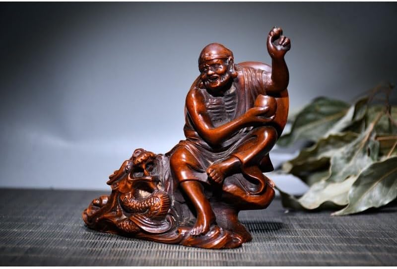 LimpaC Handmade Boxwood Buddha Meditating Statue
