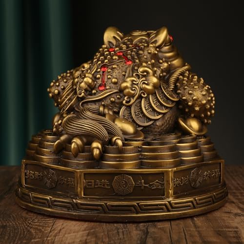 Usoway Pure Brass Golden Toad Sculpture