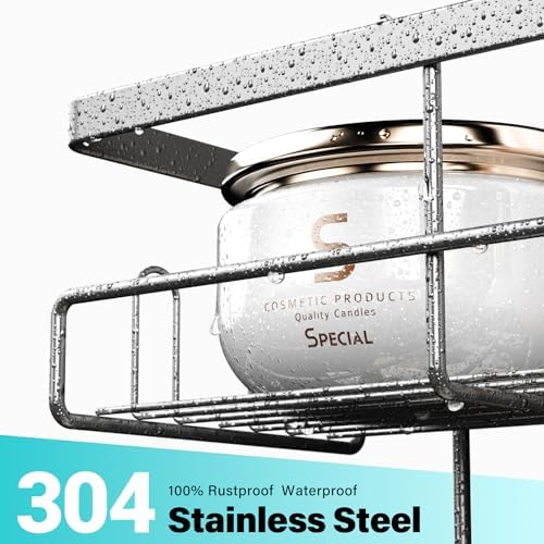 Aitatty Silver Hanging Shower Caddy Over Door - No Drilling