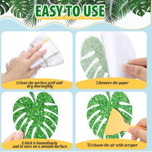 Yaomiao 24 Pcs Non Slip Bathtub Stickers with Scraper