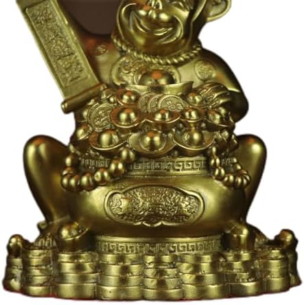 Usoway Brass Monkey Gold Coin Collector Figurine