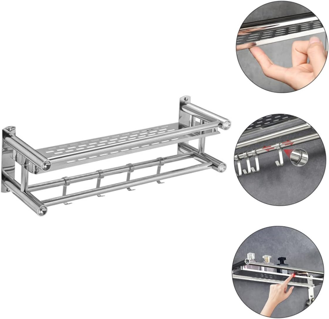 Cabilock Stainless Steel Storage Rack Over Toilet No Drilling 1