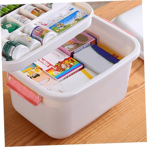 HOUDERCO Medicine Cabinet with Handle for Home and Travel 1