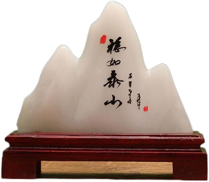 Usoway Snow Jade Mountain Decor Figurine