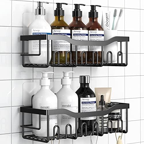 EUDELE 2 Pack Shower Caddy Organizer No Drilling