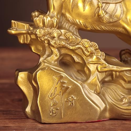 Usoway Copper Tiger Statue Office Home Decor Accents