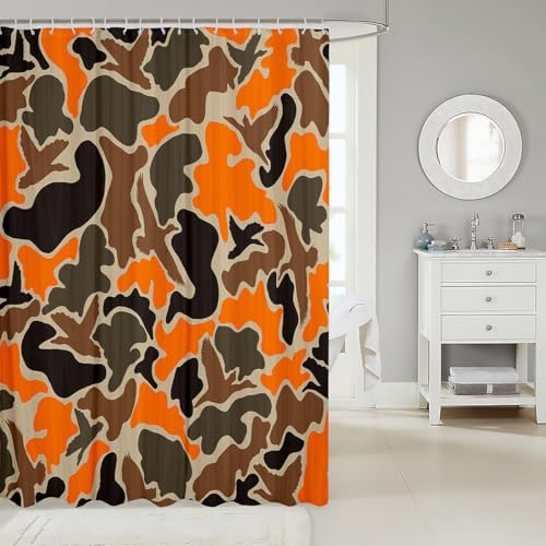 Feelyou Duck Hunter Camouflage Shower Curtain Set 72x72