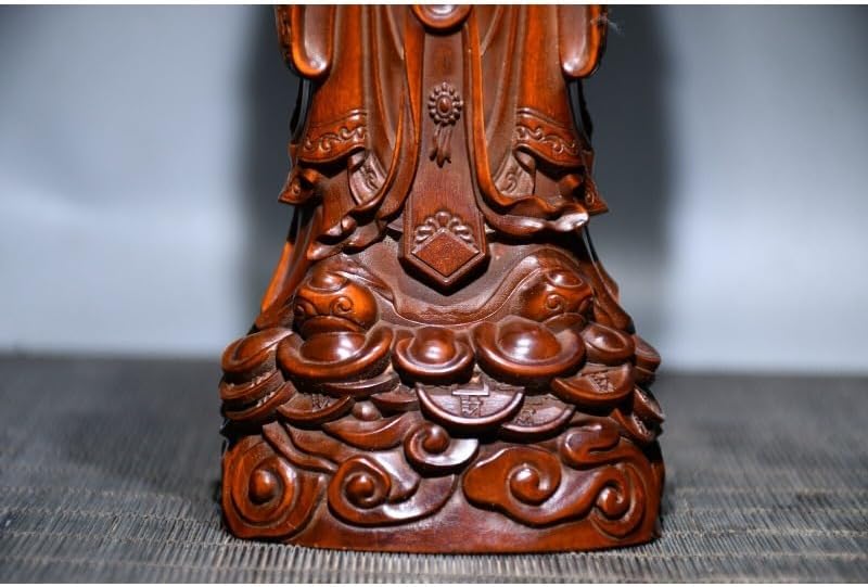 LimpaC Handcrafted Boxwood Wealth God Statue