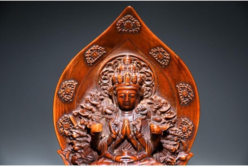 Handmade Boxwood Kwan-Yin Statue for Home Decor