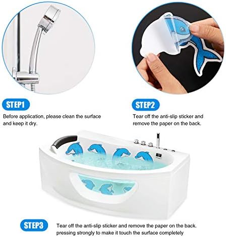 Secopad Non Slip Dolphin Bathtub Stickers 20 PCS