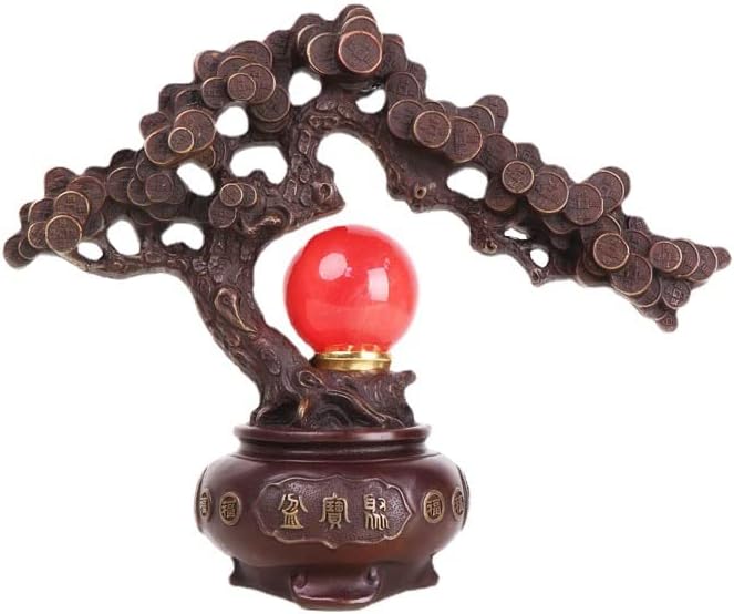 Usoway Copper Wealth Tree Decor Sculpture