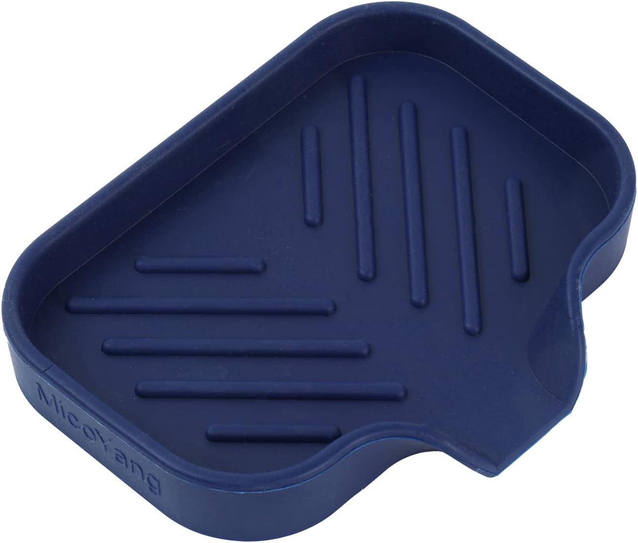 MicoYang Silicone Soap Dish with Drain Spout - Navy Blue 49x32