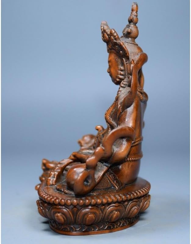 Handcrafted Boxwood Wealth God Statue for Home Decor