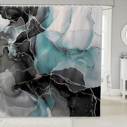Erosebridal Chic Watercolor Shower Curtain Set