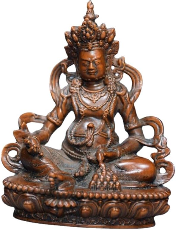 Handcrafted Boxwood Wealth God Statue for Home Decor