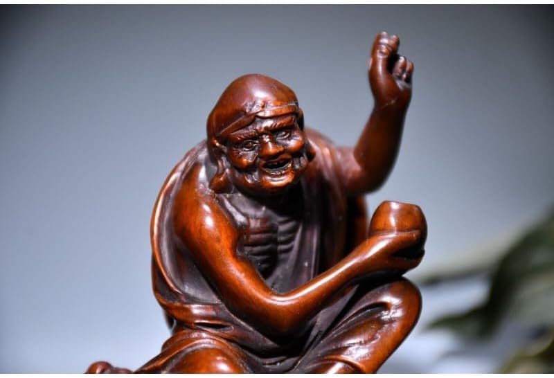 LimpaC Handmade Boxwood Buddha Meditating Statue