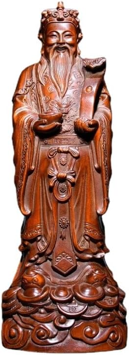 LimpaC Handcrafted Boxwood Wealth God Statue