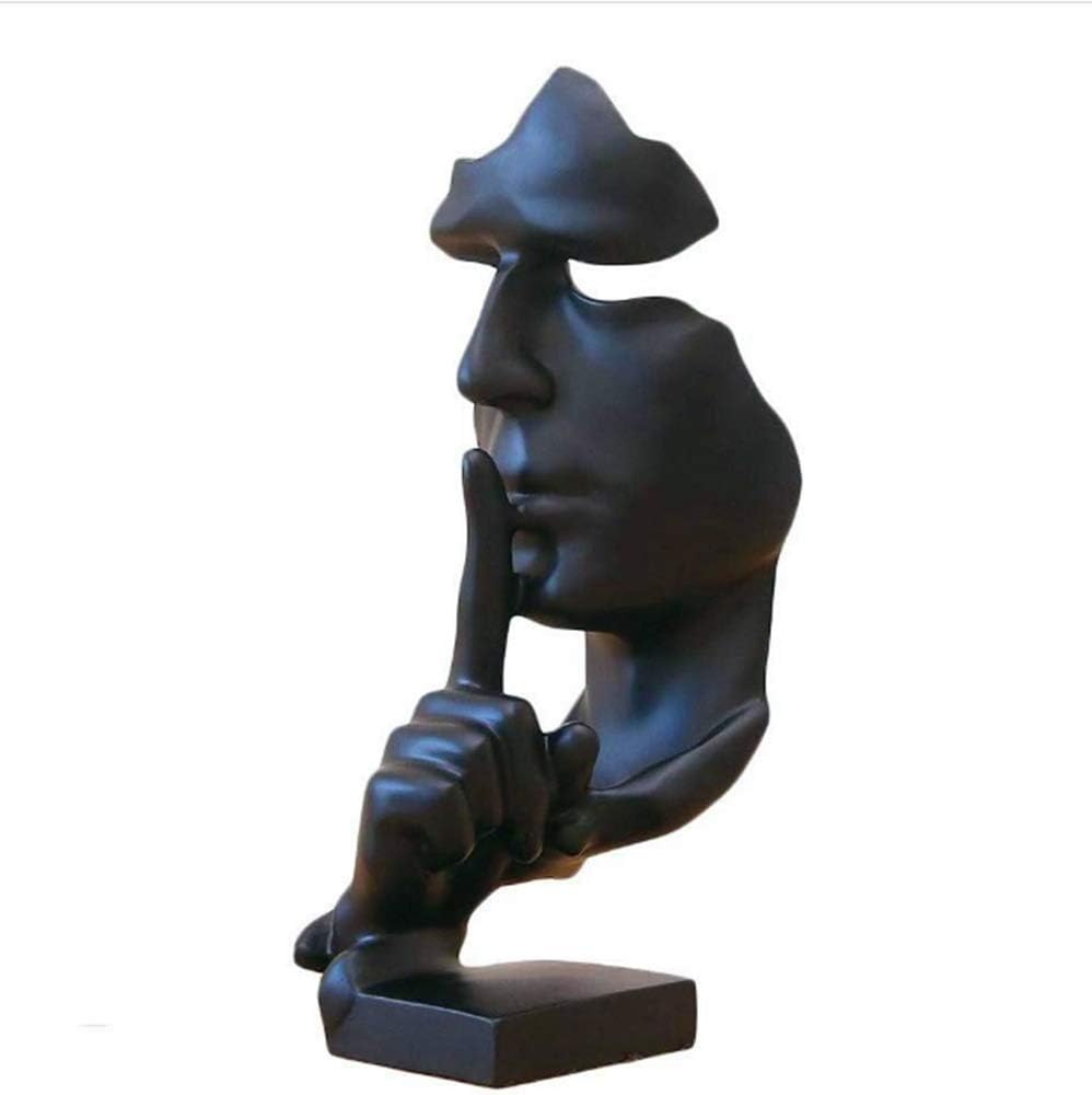 NEWQZ Creative Abstract Man Statue Sculptures Black