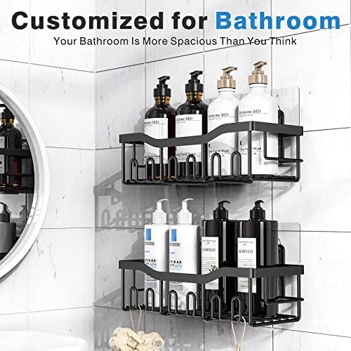 EUDELE 2 Pack Shower Caddy Organizer No Drilling