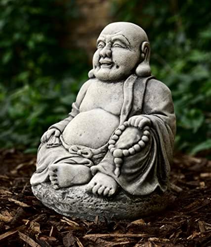 OLOMA Buddha Statue Concrete Meditating Decor Figurine