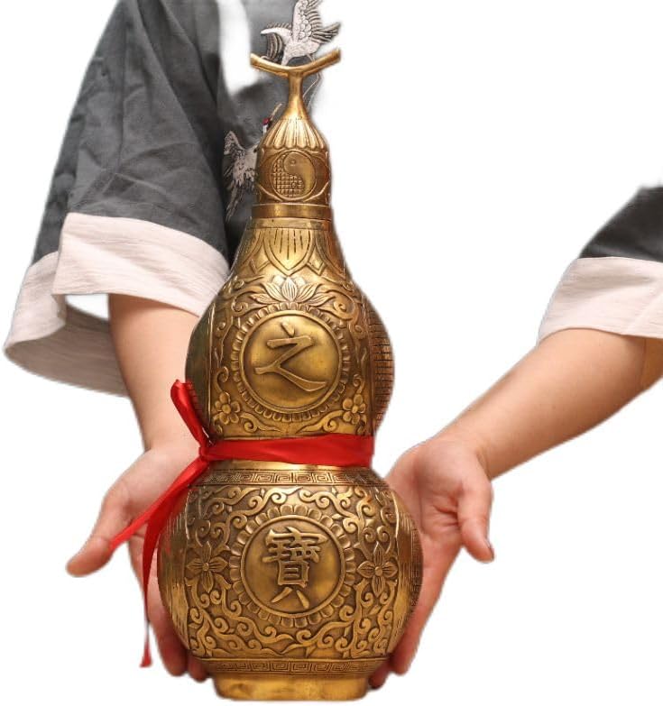 Usoway Gold Feng Shui Bagua Gourd Decor Ornament
