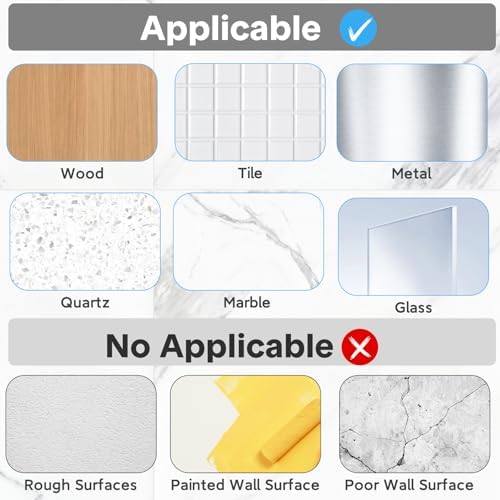 Lsnisni 3 Pack Waterproof Adhesive Strips for Shower Caddy