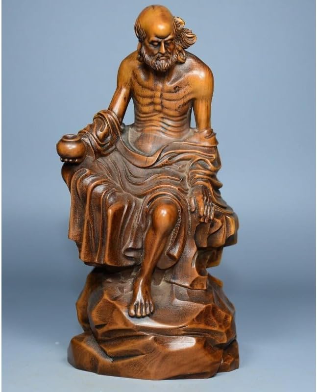 LimpaC Collection Mini Boxwood Luohan Statue 1