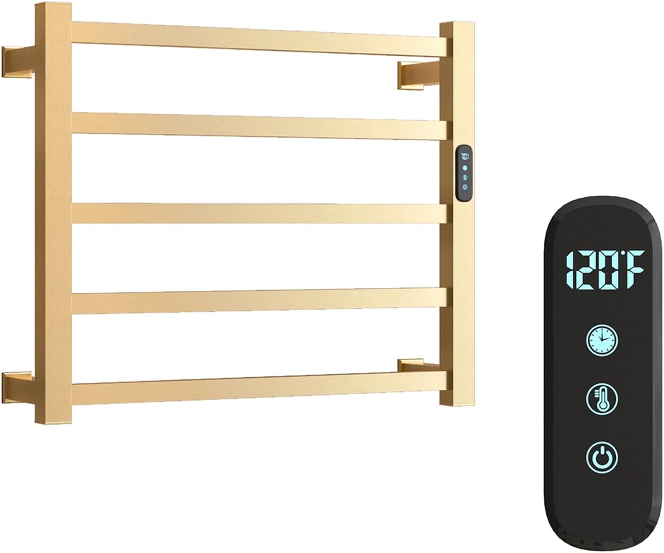 Alltiett 5 Bars Heated Towel Rack Wall Mounted
