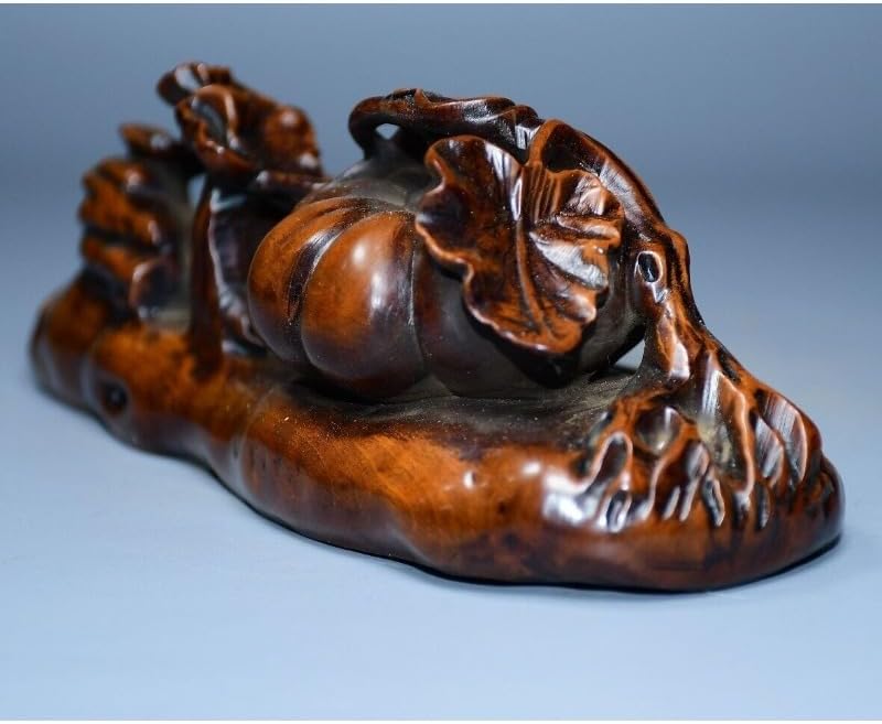 LimpaC Handcrafted Boxwood Pumpkin Branch Statue