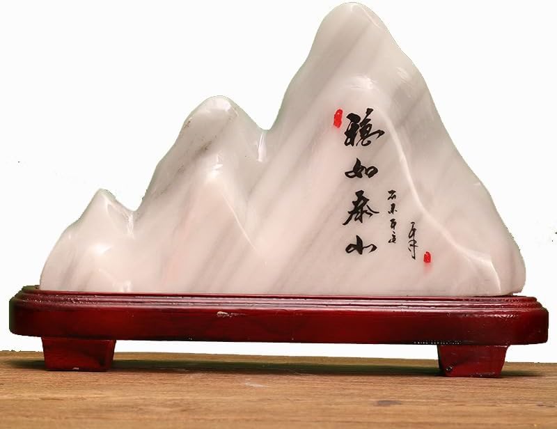 Usoway Snow Jade Mountain Decor Figurine
