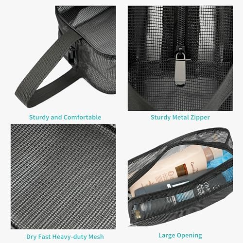 REDSINDA Mesh Shower Caddy Bag for Travel and Gym