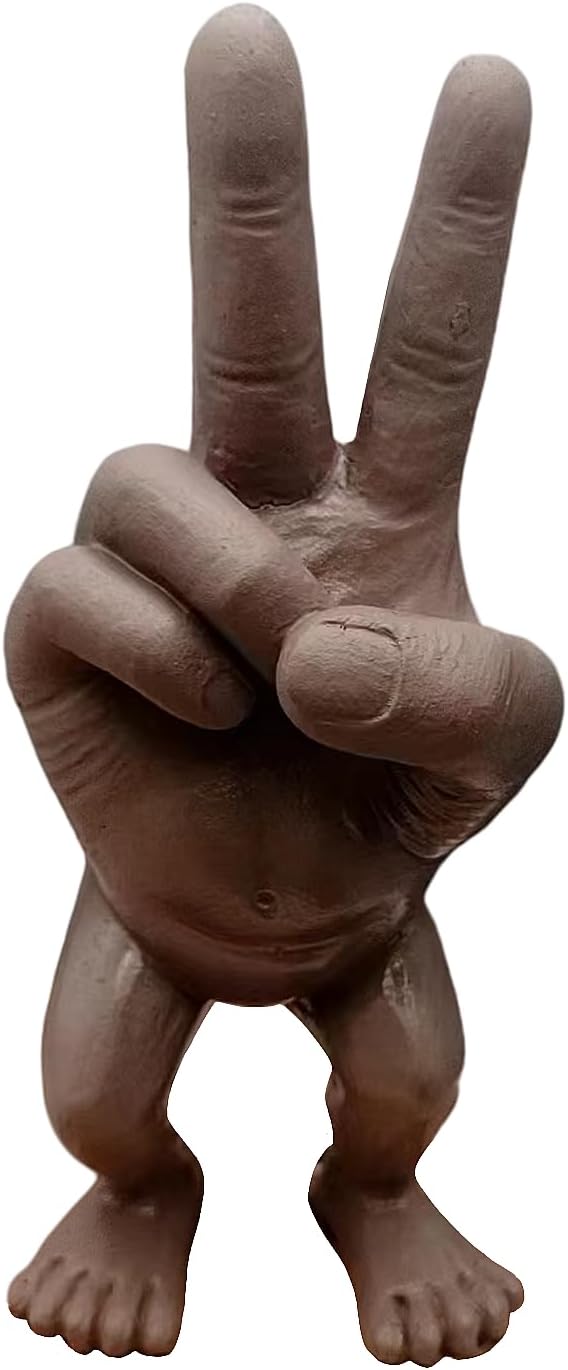Scissor Hand Figure Statue 3D Resin Home Decor
