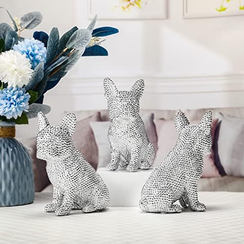 GRABADO Sparkly French Bulldog Statue Home Decor