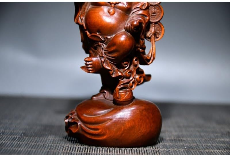 LimpaC Collection Boxwood Maitreya Buddha Statues Handmade Decor