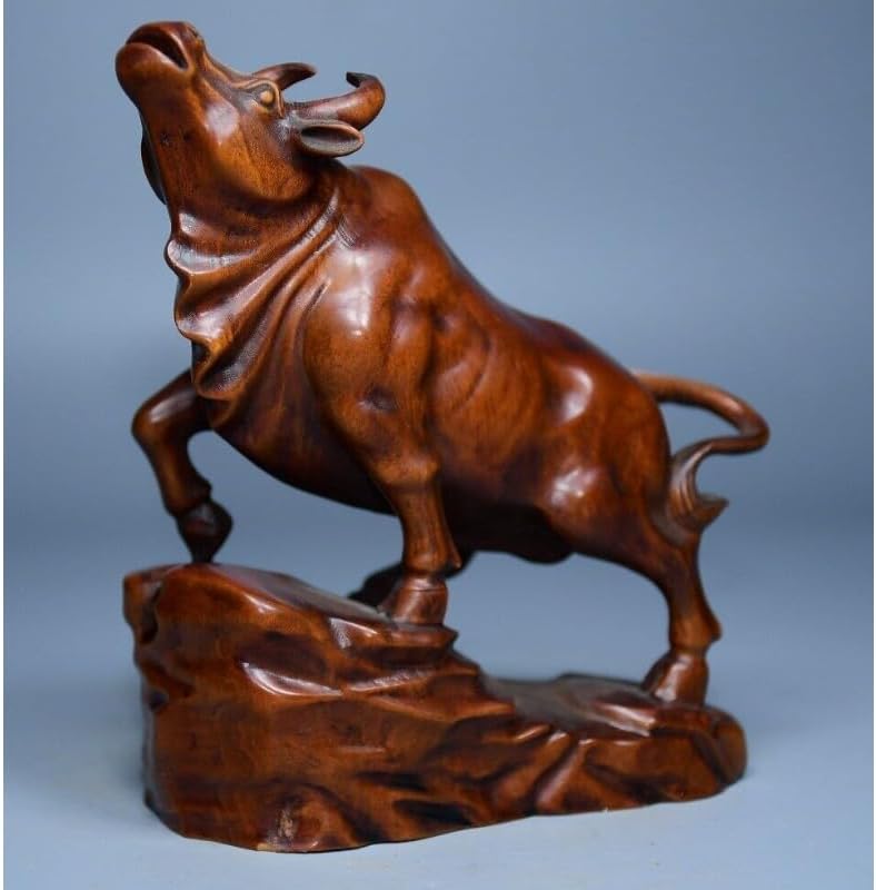LimpaC Collection Boxwood 12 Zodiac Ox Statues Handcrafted