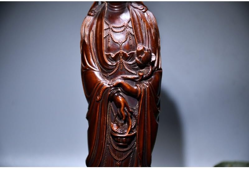 LimpaC Handmade Boxwood Guanyin Statue