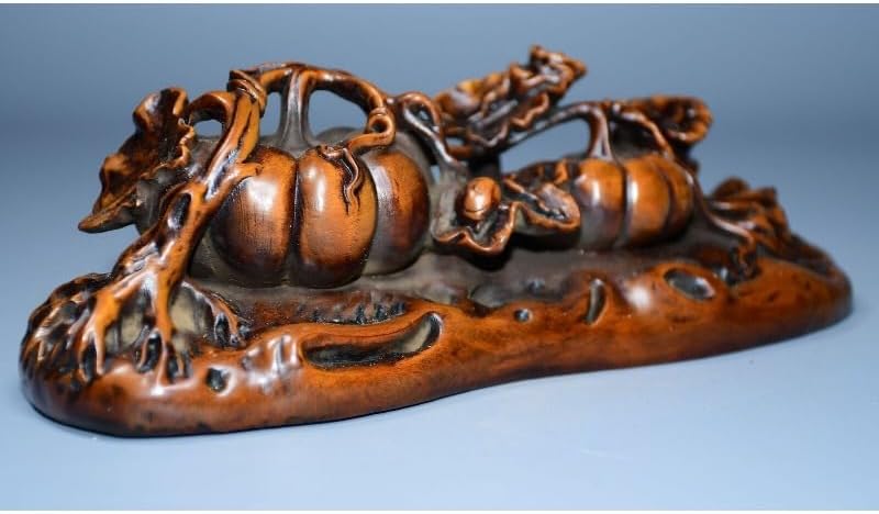 LimpaC Handcrafted Boxwood Pumpkin Branch Statue