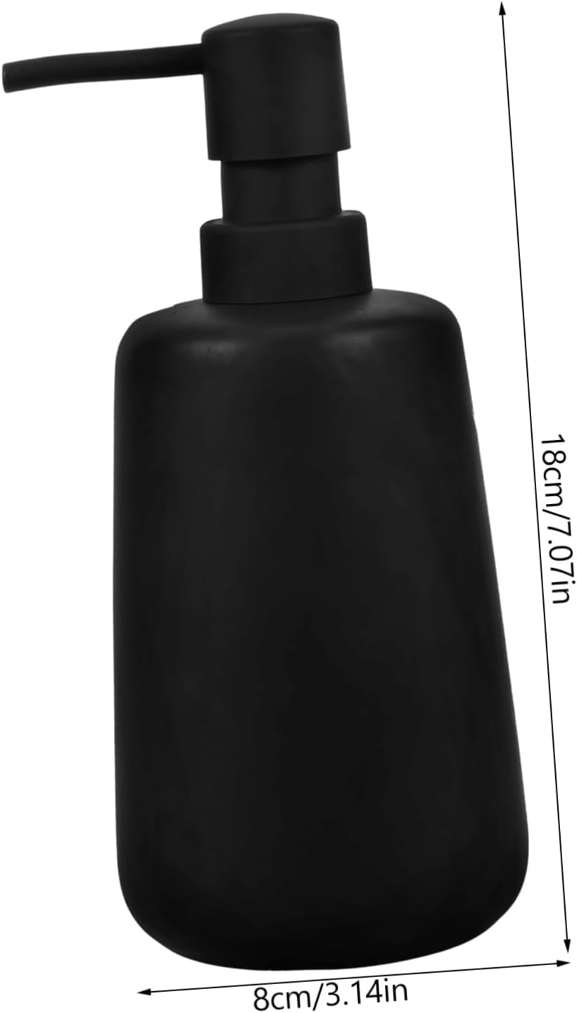 FRCOLOR Ceramic Lotion Dispenser Durable Refillable Soap Shampoo Bottle