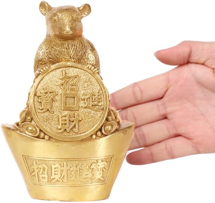 Usoway Copper Mouse Figurine Collectible Ornament