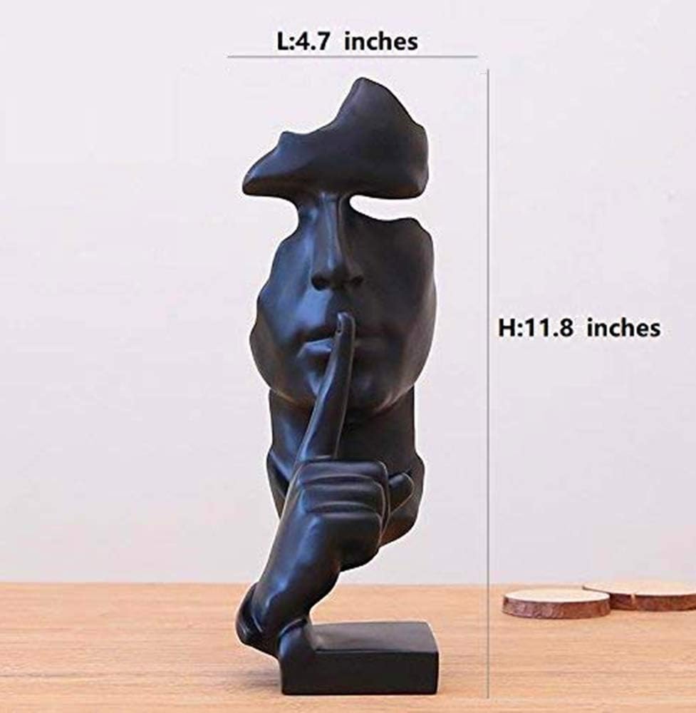 NEWQZ Creative Abstract Man Statue Sculptures Black