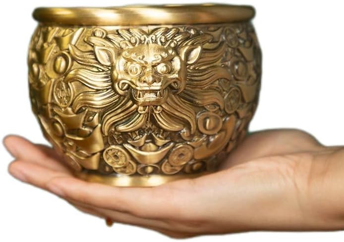 Usoway Elegant Brass Water Jar Decor